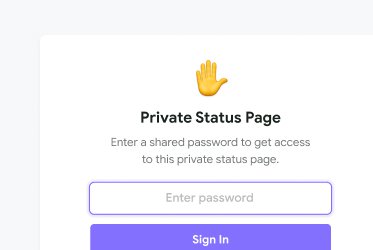 Private status pages